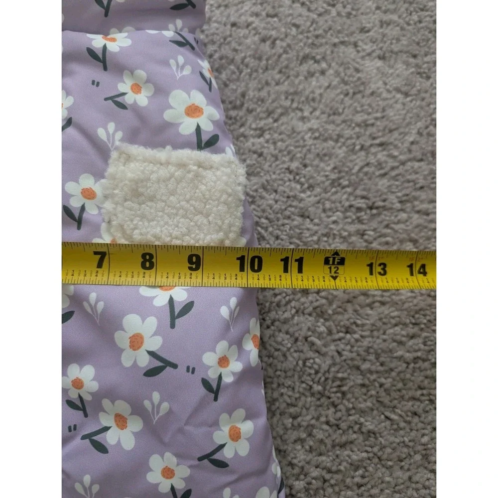 Sniff & Bark Vest Reversible Purple Daisy Cozy Fleece Zip Up Jacket NWT